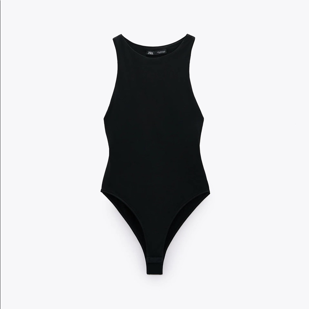 Zara Halterneck Bodysuits: B&W